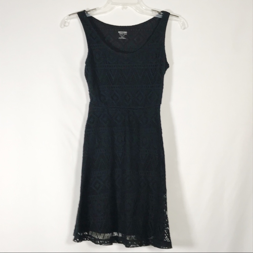 Mossimo Black Lace Sleeveless Midi Dress Size XS